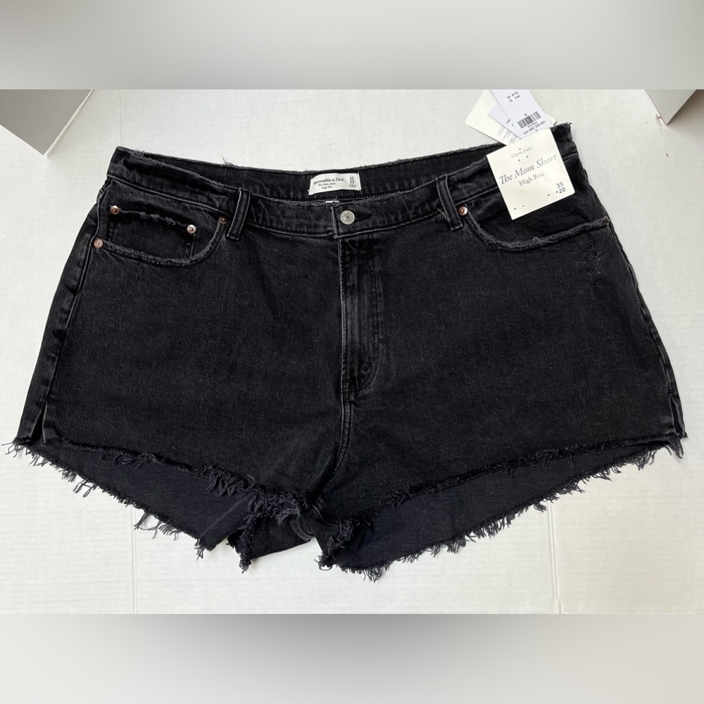 Abercrombie & Fitch Black Denim Shorts